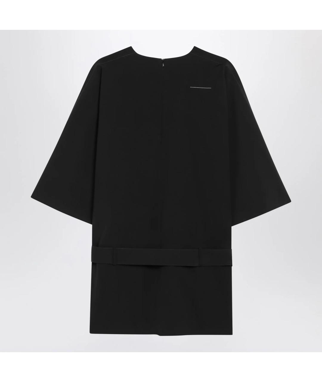 MM6 MAISON MARGIELA Черное шерстяное повседневное платье, фото 2