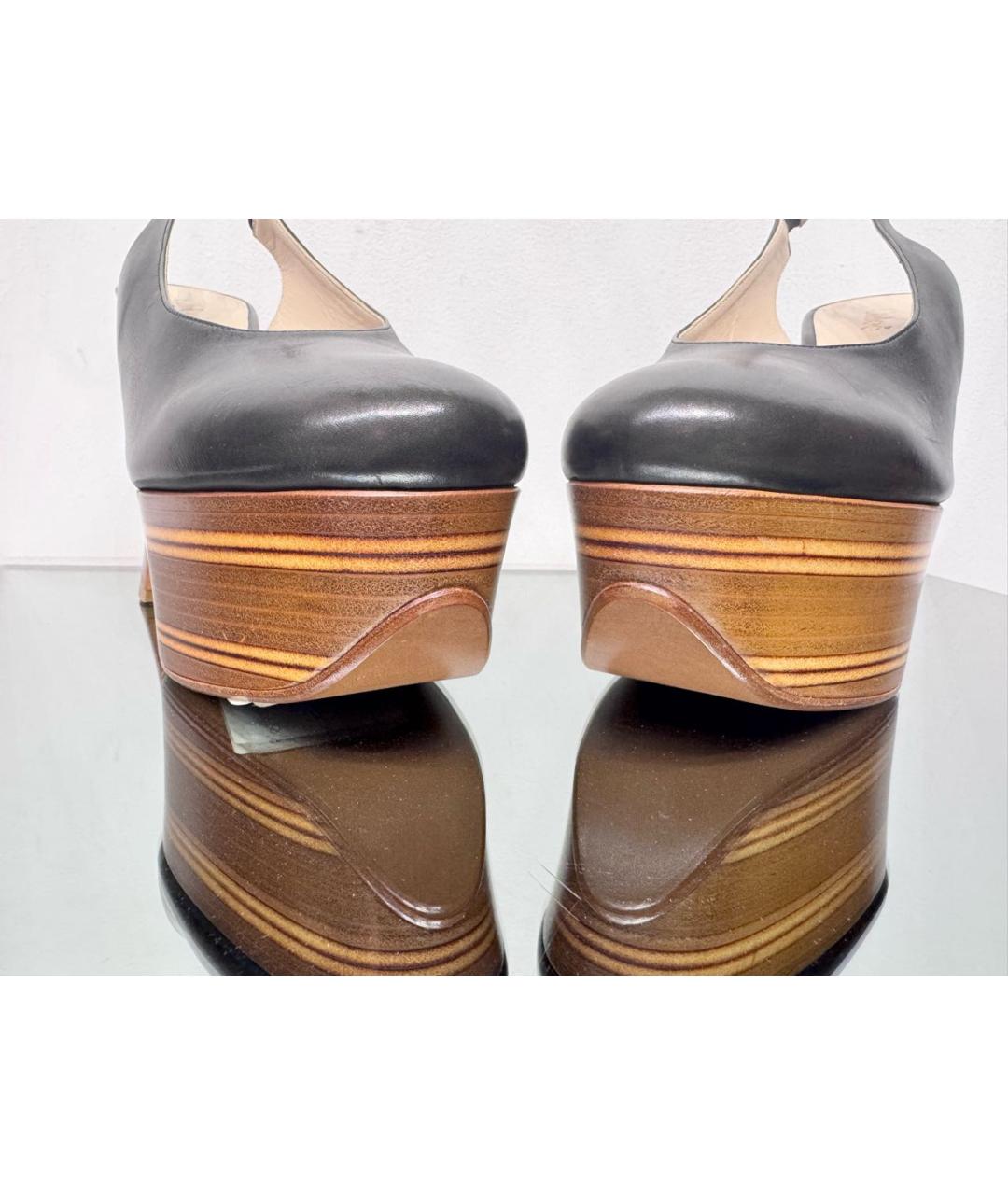 CHLOE Черные кожаные босоножки, фото 2