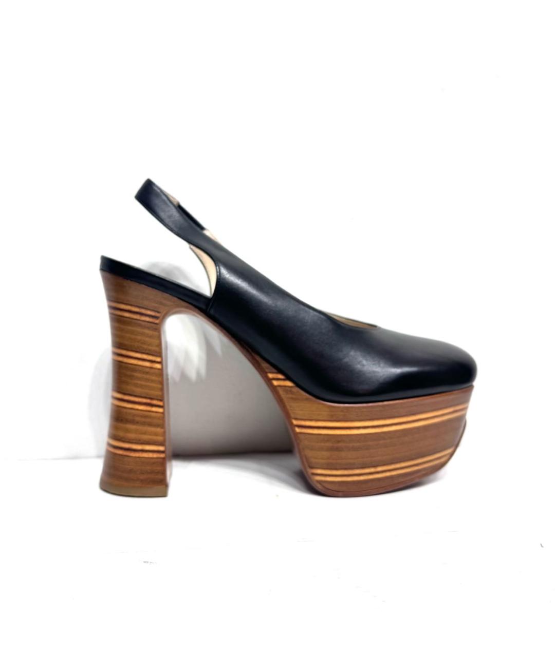 CHLOE Черные кожаные босоножки, фото 9