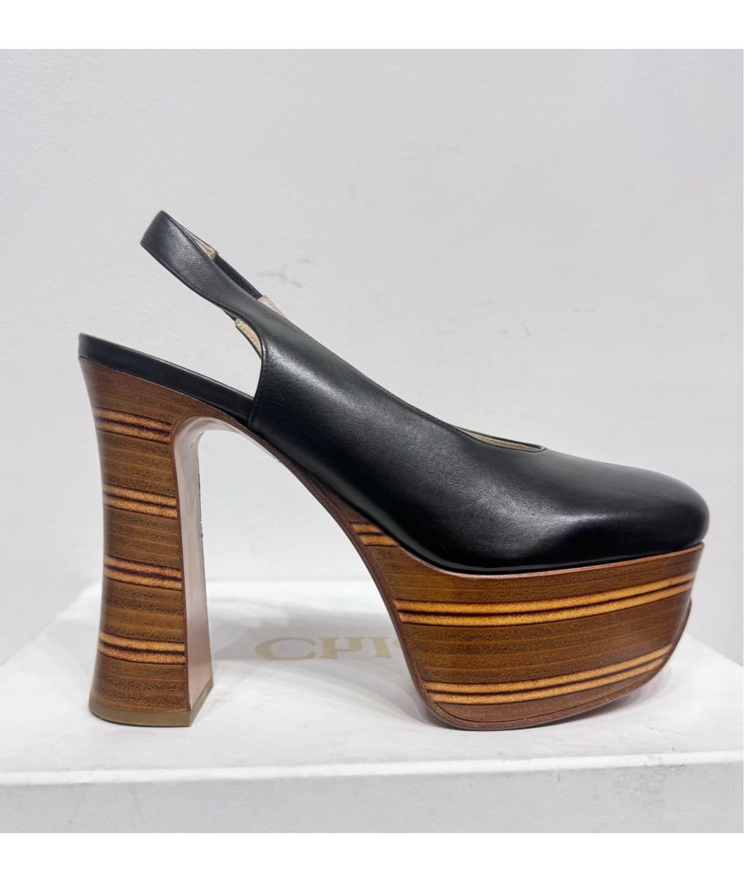 CHLOE Черные кожаные босоножки, фото 8