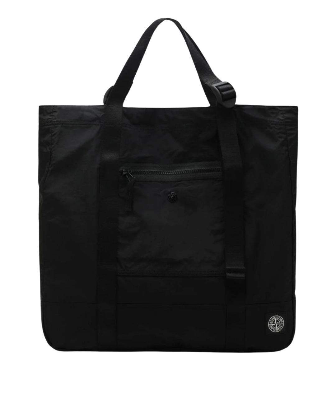 STONE ISLAND Черная синтетическая сумка на плечо, фото 1