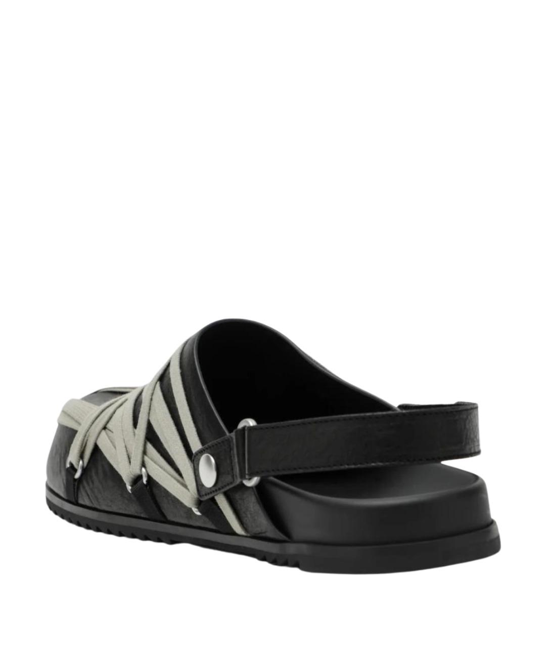 RICK OWENS Черные кожаные сандалии, фото 2