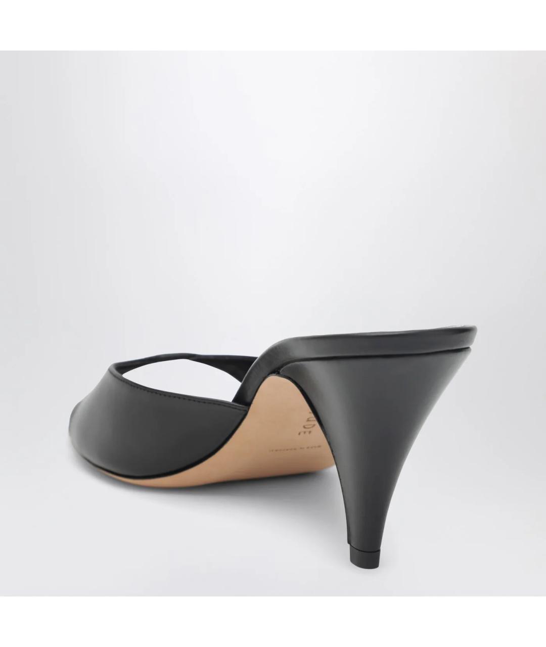 JUDE Черные кожаные мюли, фото 2