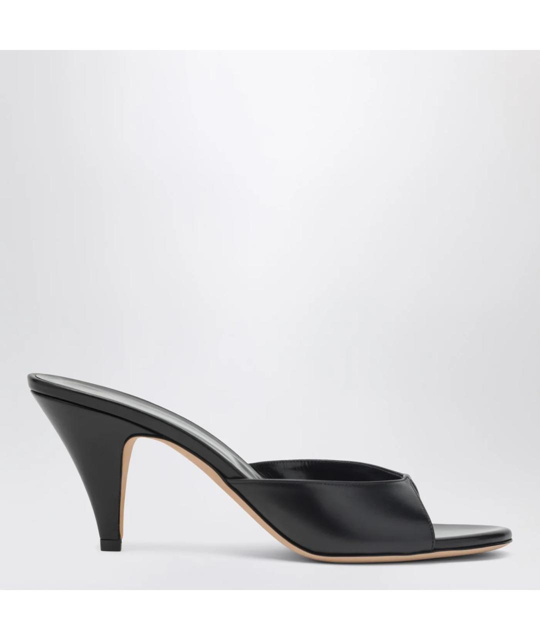 JUDE Черные кожаные мюли, фото 3