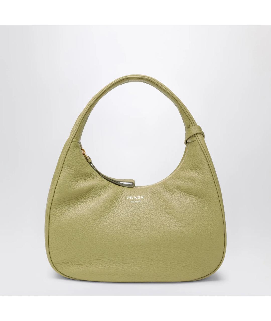 PRADA Зеленая кожаная сумка через плечо, фото 3