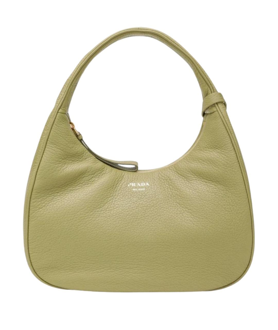 PRADA Зеленая кожаная сумка через плечо, фото 1