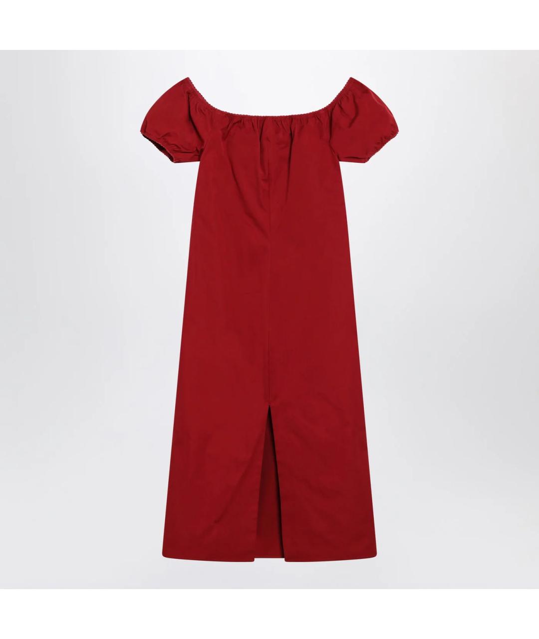 MIU MIU Красное хлопковое коктейльное платье, фото 2