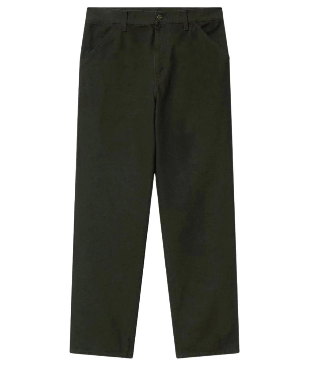 CARHARTT WIP Зеленые хлопковые повседневные брюки, фото 1
