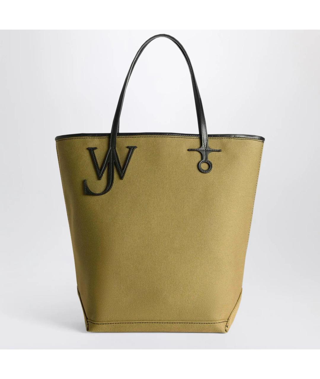 J.W.ANDERSON Зеленая хлопковая сумка тоут, фото 3