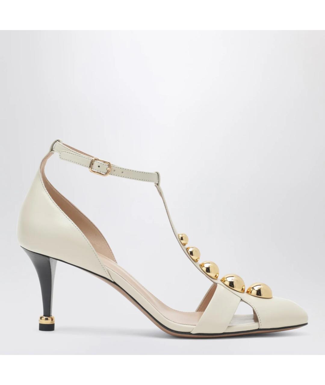 CHLOE Белые кожаные босоножки, фото 3