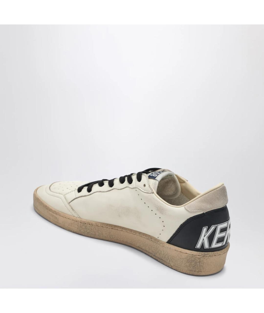GOLDEN GOOSE DELUXE BRAND Белые кожаные низкие кроссовки / кеды, фото 2