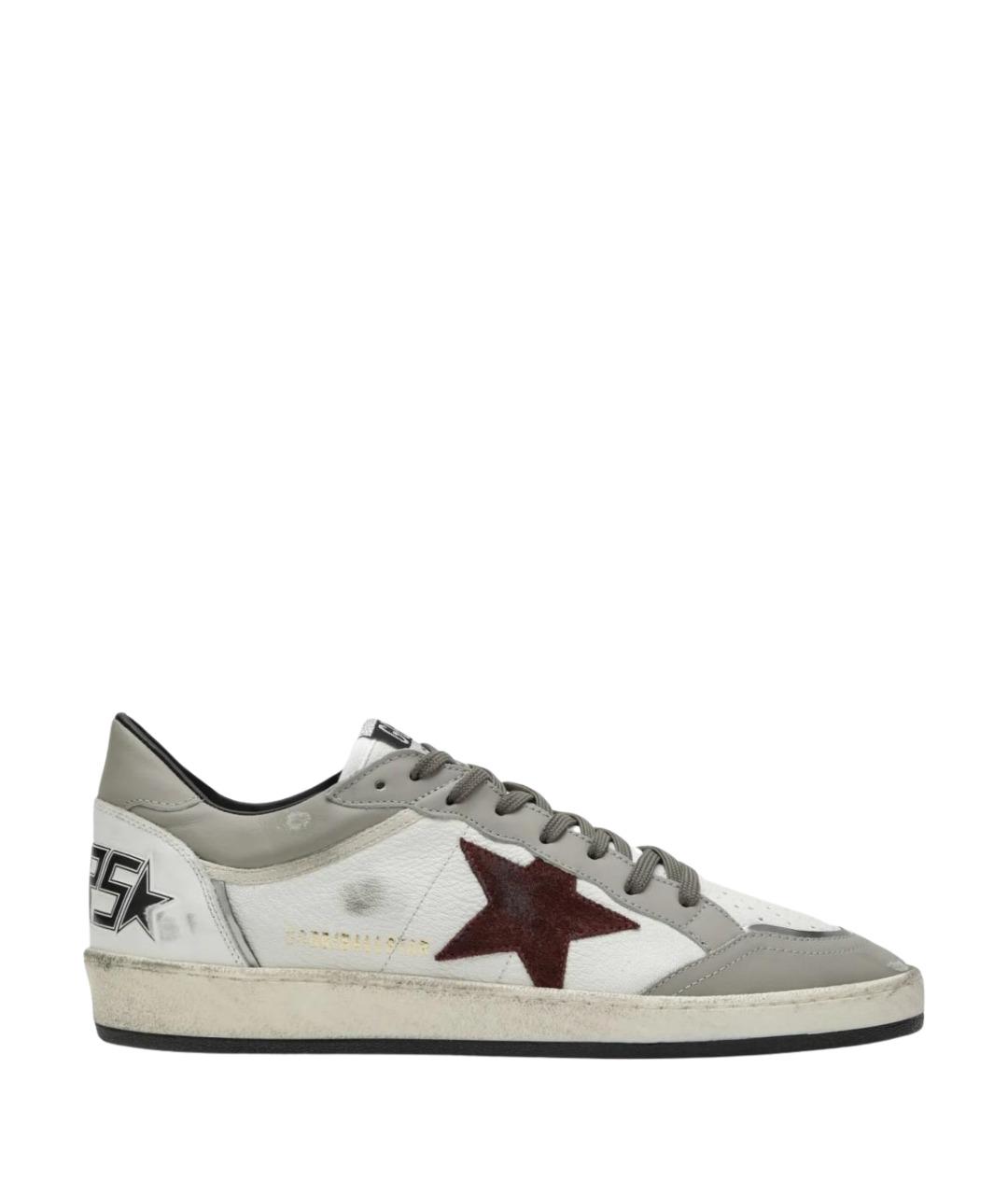 GOLDEN GOOSE DELUXE BRAND Белые кожаные низкие кроссовки / кеды, фото 1