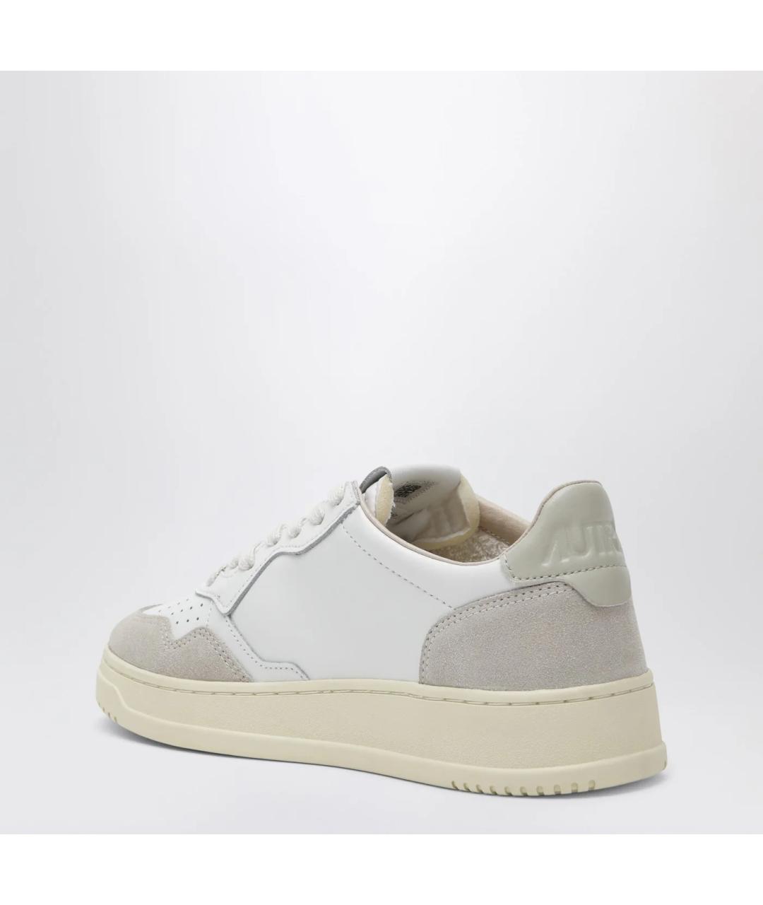 AUTRY Белые кожаные низкие кроссовки / кеды, фото 2