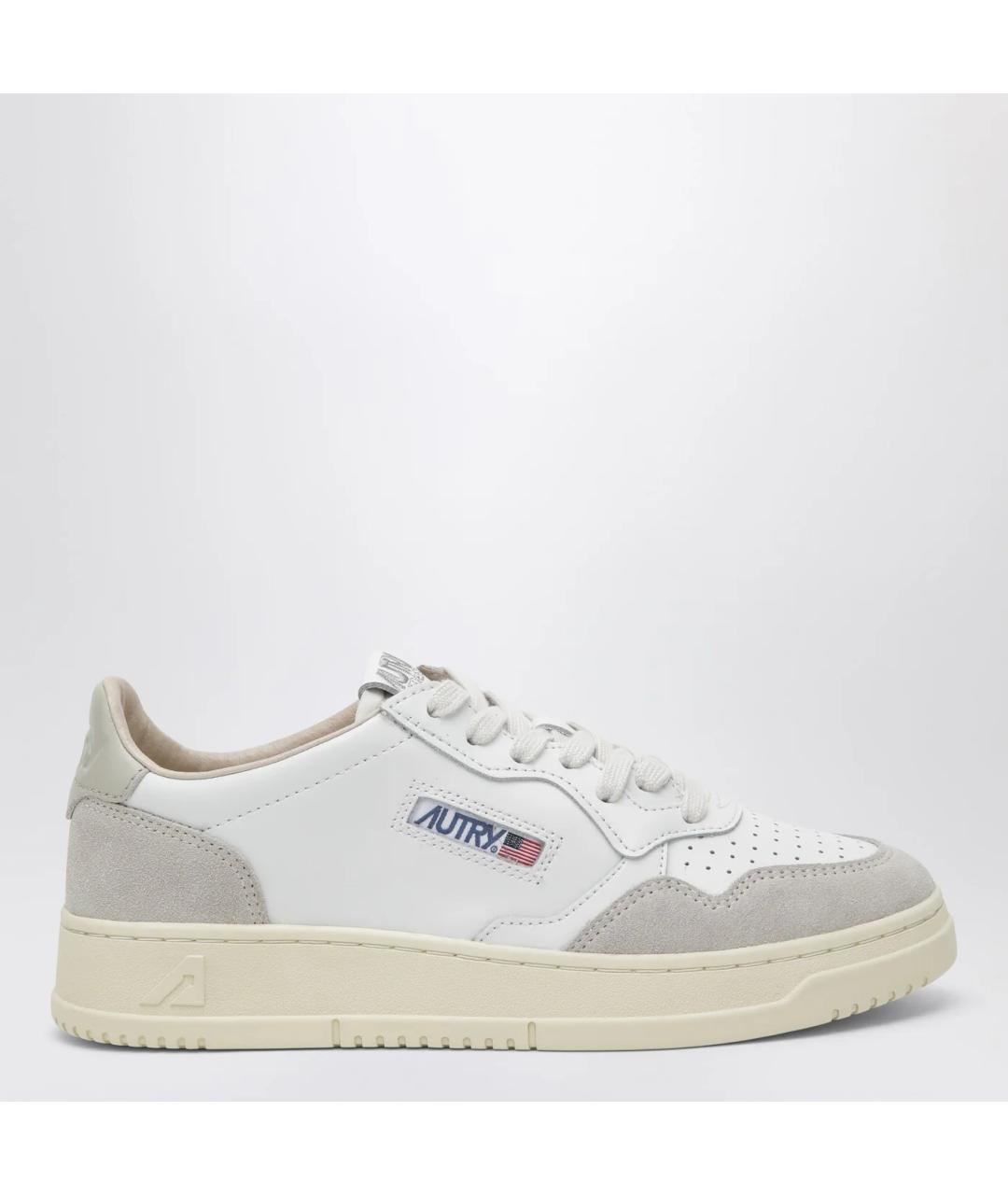 AUTRY Белые кожаные низкие кроссовки / кеды, фото 3