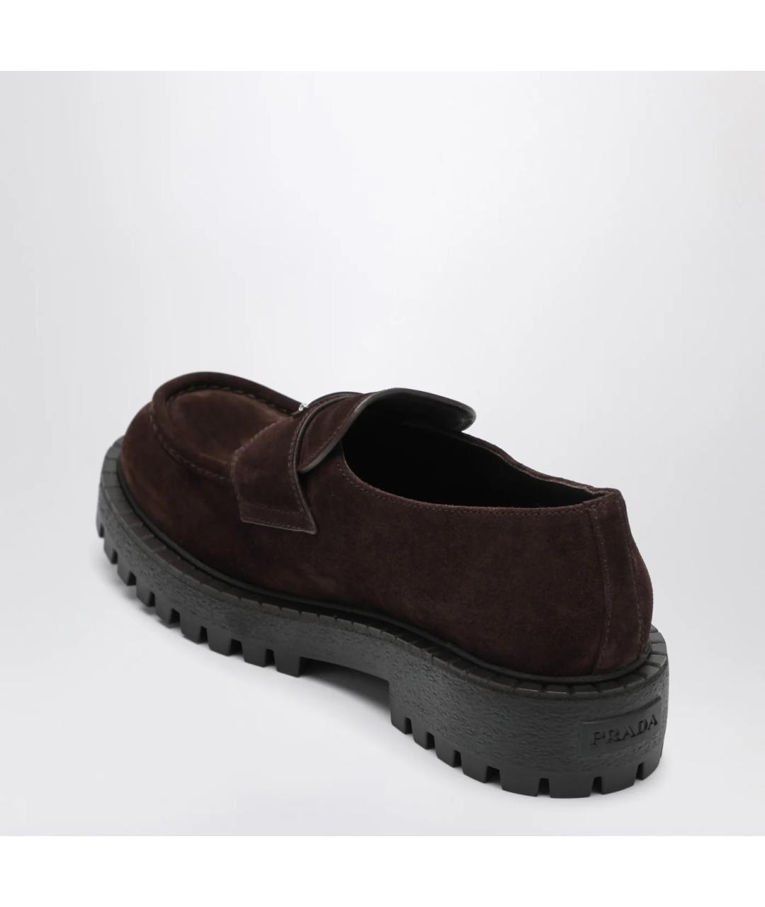 PRADA Коричневые замшевые лоферы, фото 2