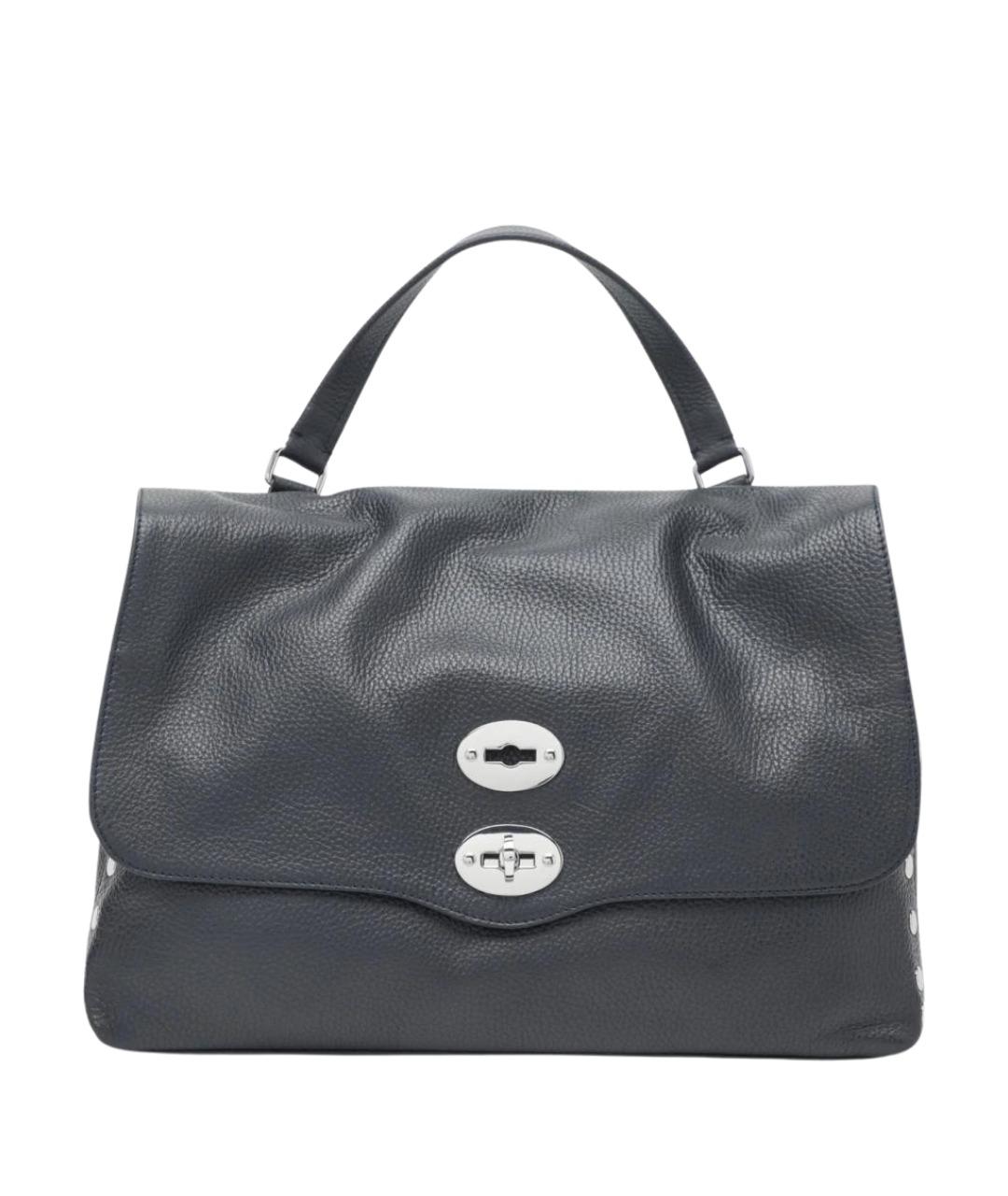 ZANELLATO Синяя кожаная сумка тоут, фото 1