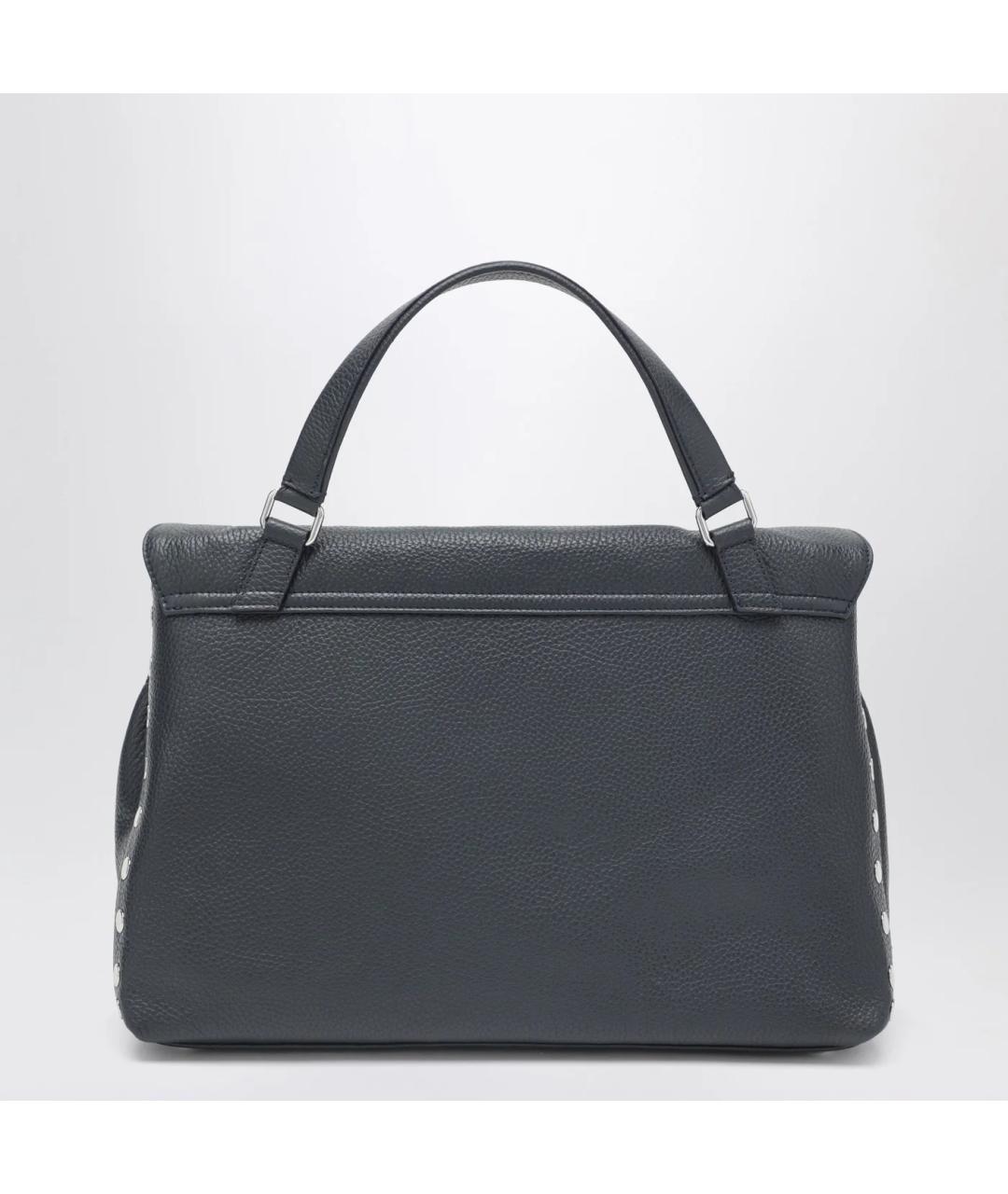 ZANELLATO Синяя кожаная сумка тоут, фото 2