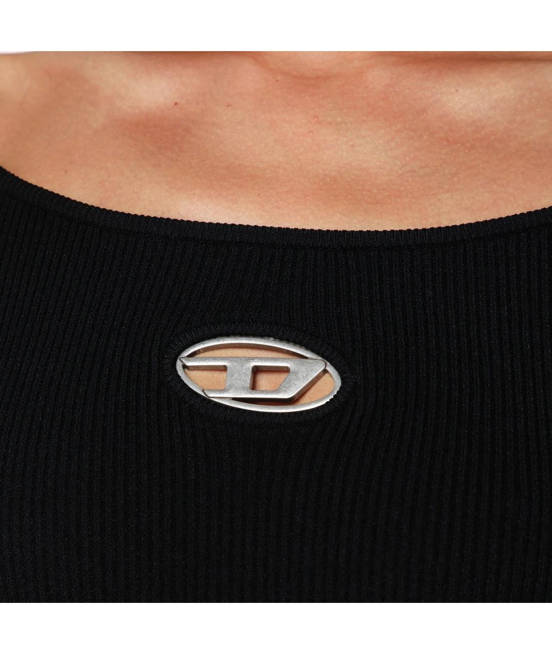 DIESEL Черное вискозное вечернее платье, фото 2