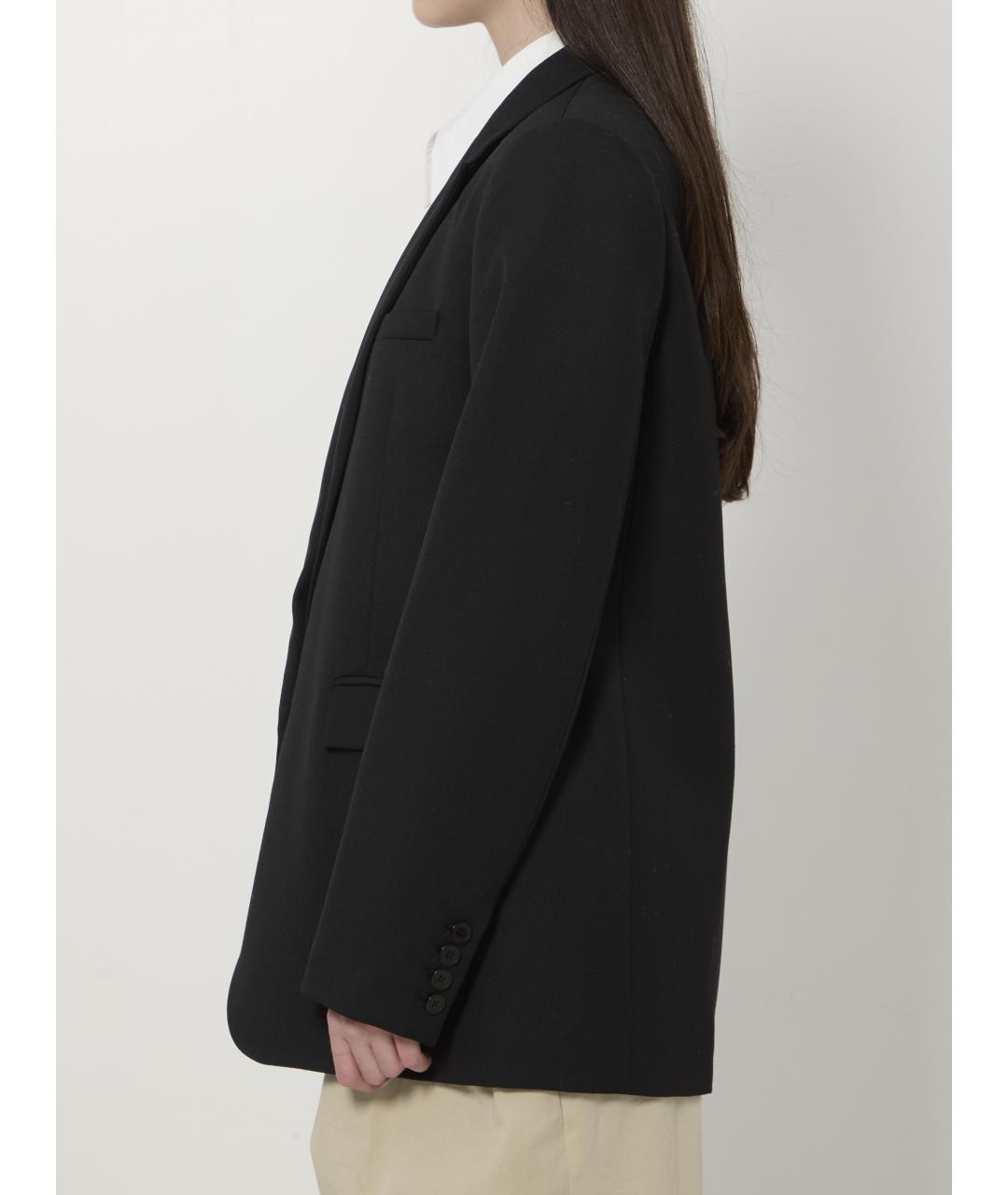 THE FRANKIE SHOP Черный шерстяной жакет/пиджак, фото 3