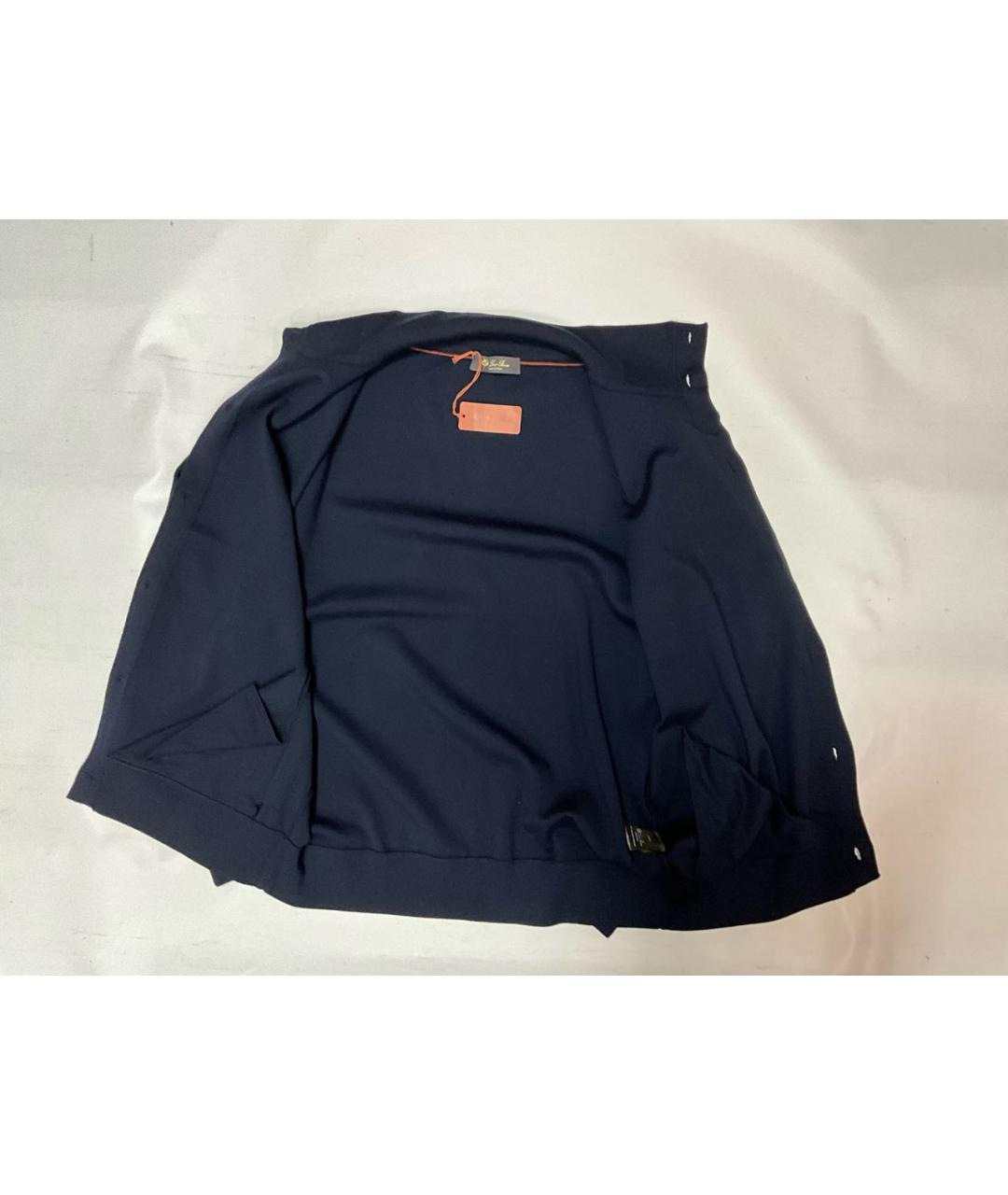 LORO PIANA Синий шерстяной кардиган, фото 3