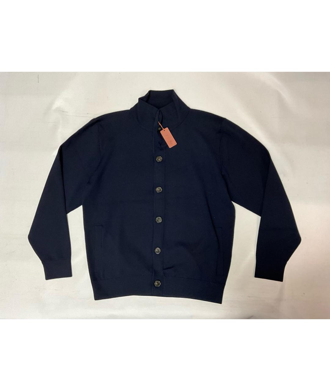 LORO PIANA Синий шерстяной кардиган, фото 7