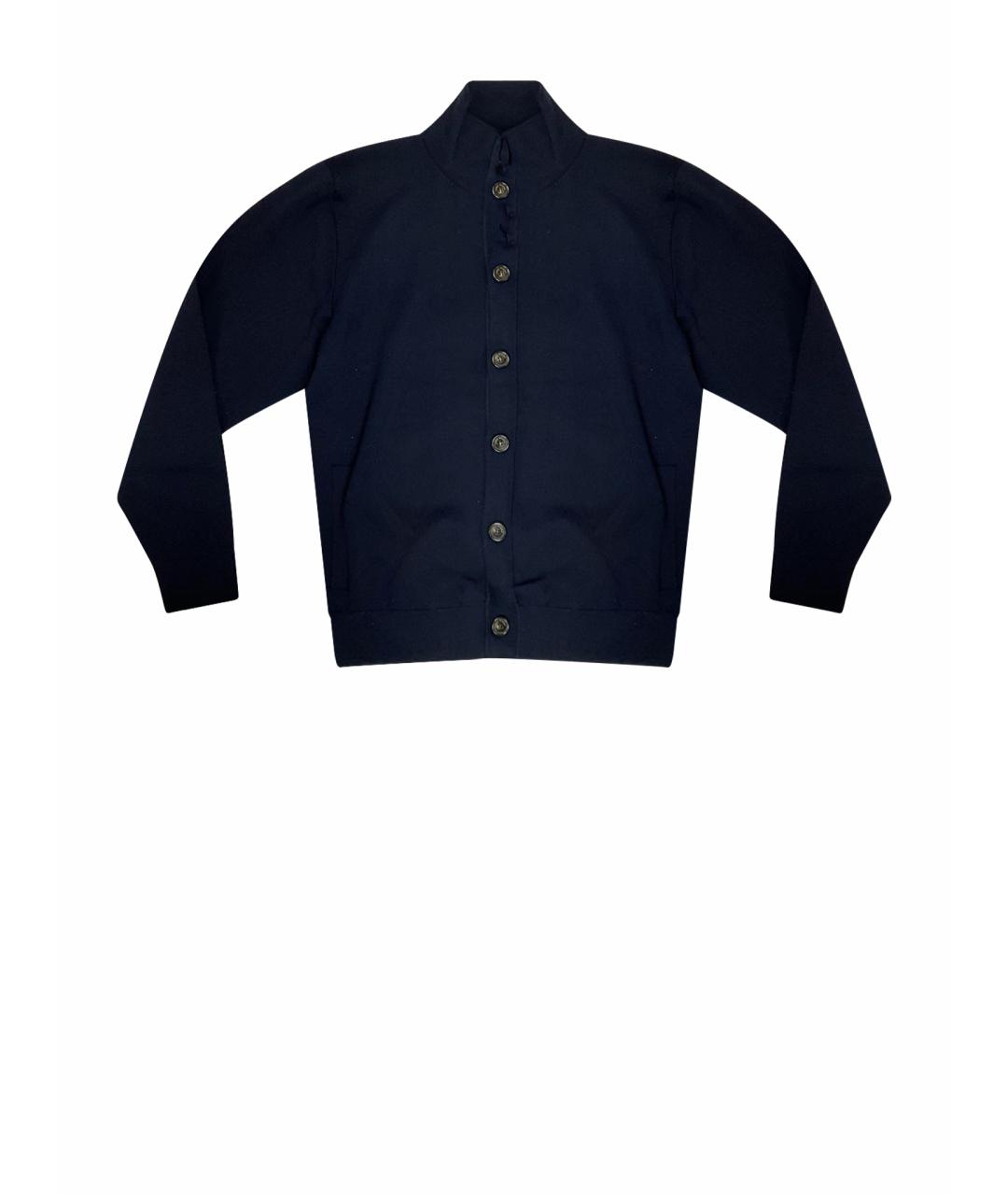 LORO PIANA Синий шерстяной кардиган, фото 1