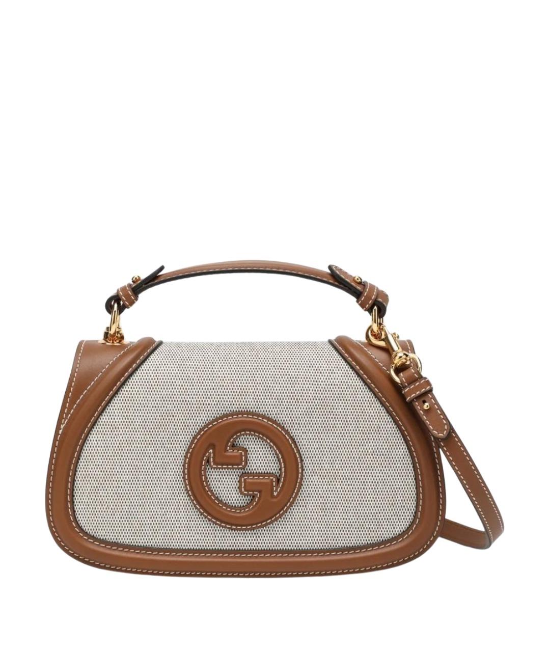 GUCCI Коричневая хлопковая сумка через плечо, фото 1