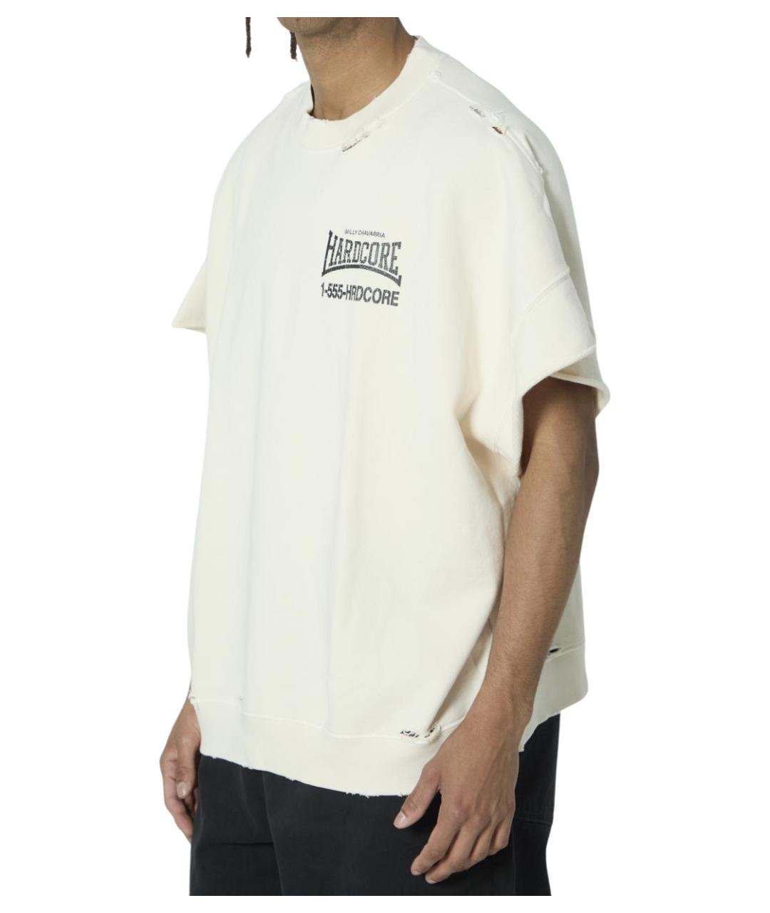 WILLY CHAVARRIA Бежевая хлопковая футболка, фото 2
