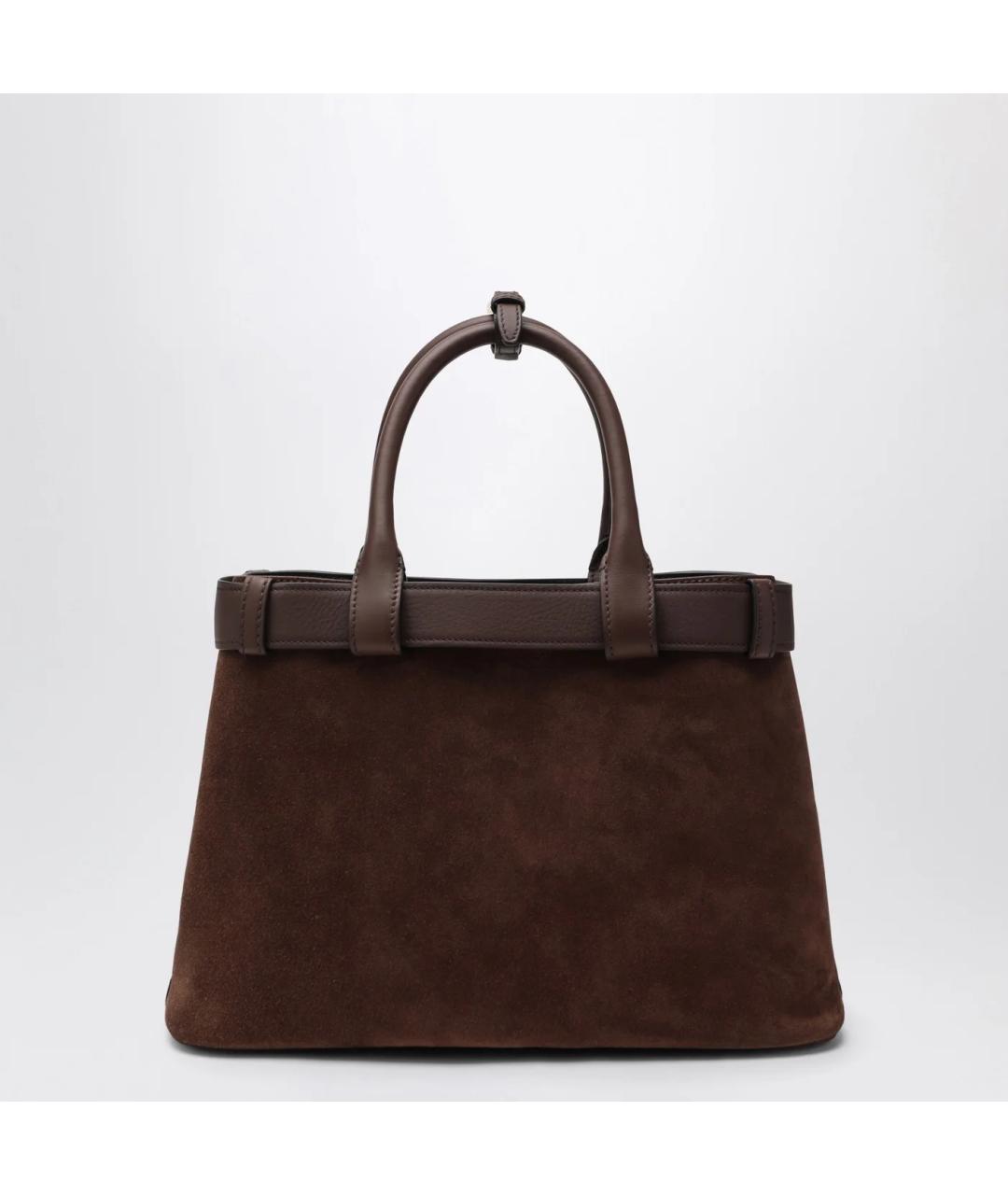 PRADA Коричневая замшевая сумка тоут, фото 2