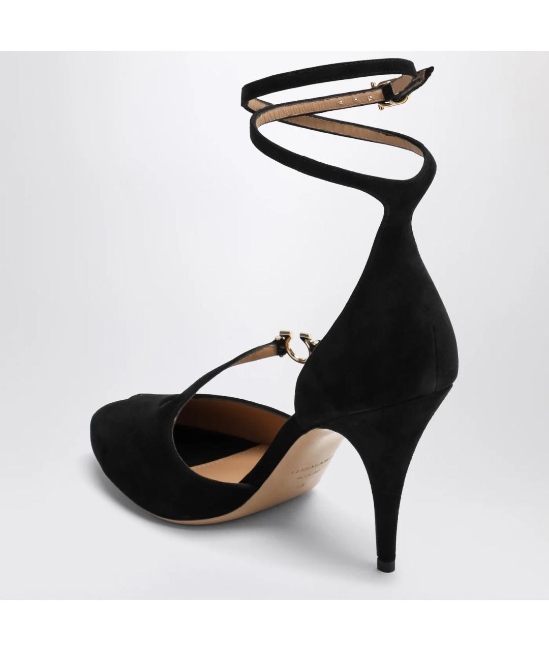 FERRAGAMO Черные замшевые туфли, фото 2