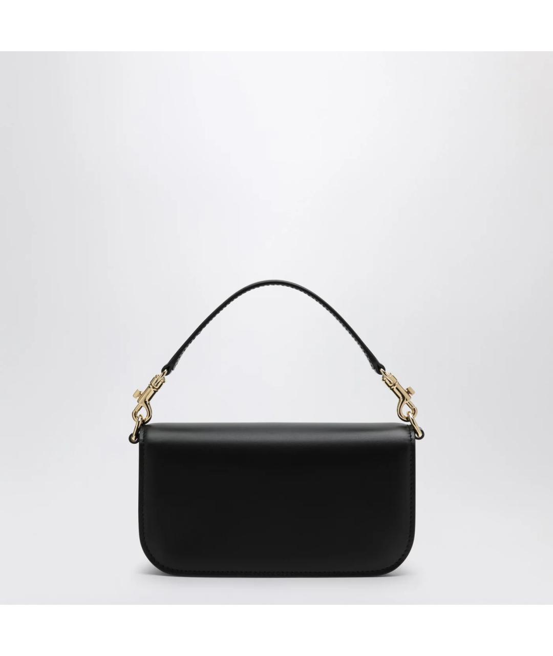 DOLCE&GABBANA Черная кожаная сумка через плечо, фото 2