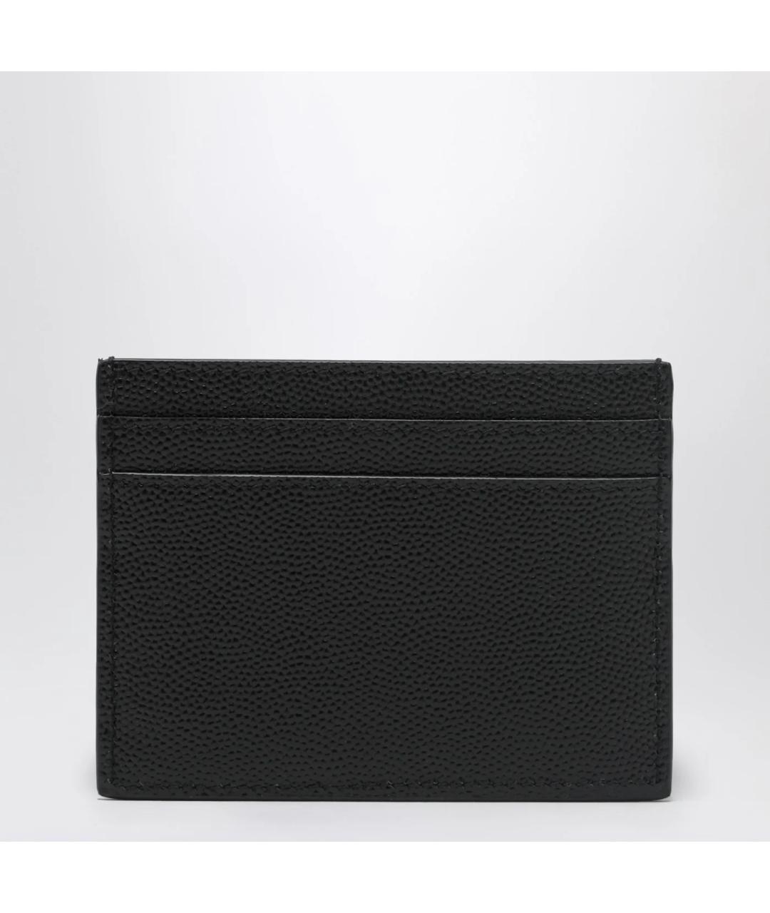 SAINT LAURENT Черный кожаный кардхолдер, фото 2