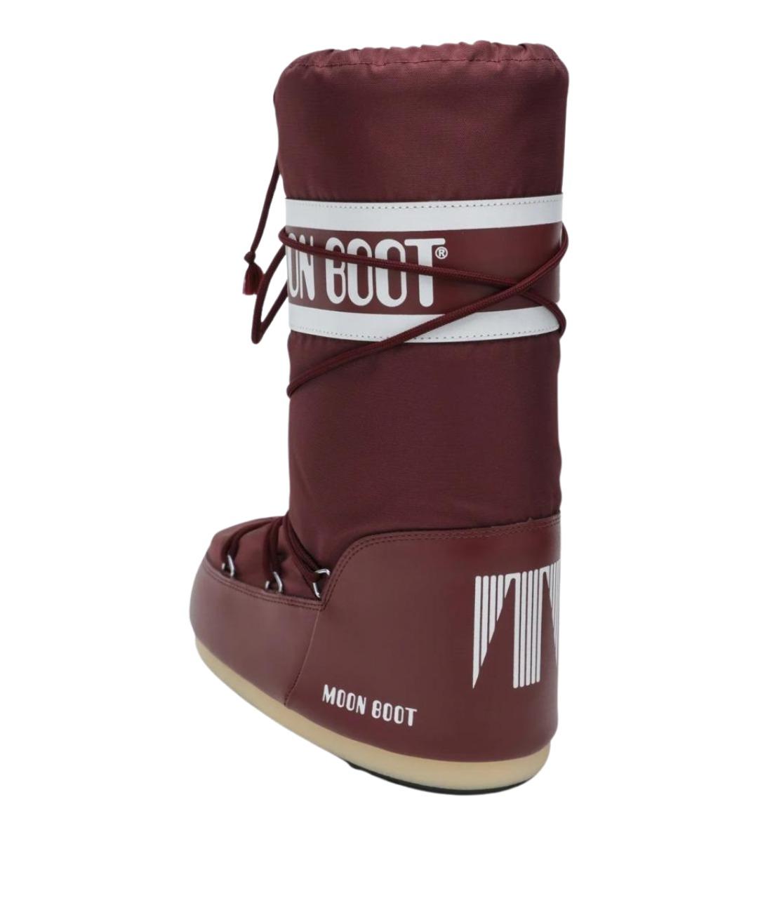 MOON BOOT Бордовые сапоги, фото 2