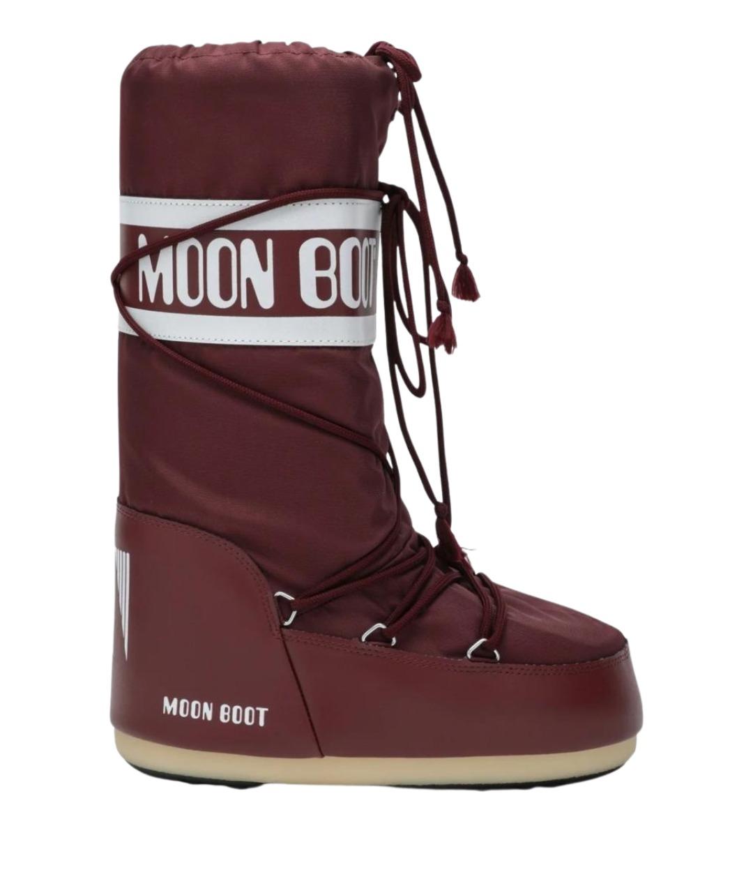 MOON BOOT Бордовые сапоги, фото 1