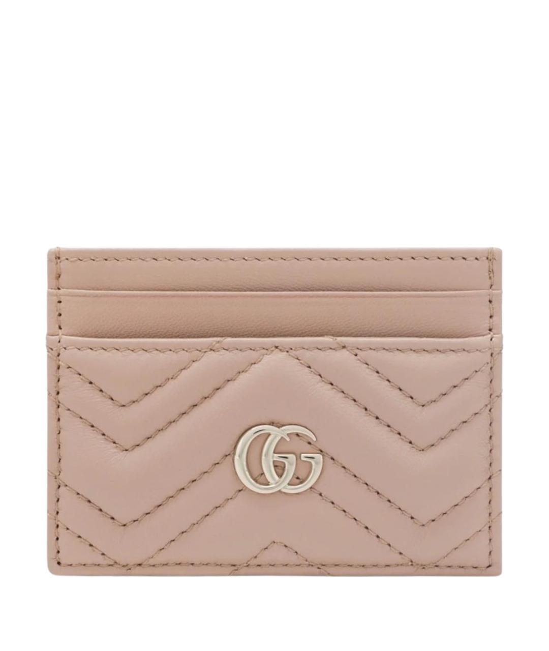 GUCCI Розовый кожаный кардхолдер, фото 1