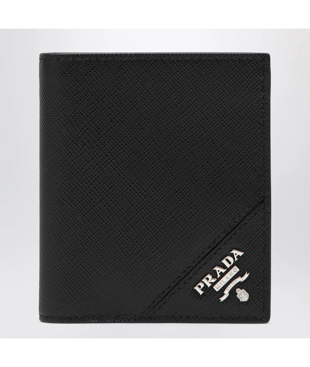 PRADA Черный кожаный кошелек, фото 3