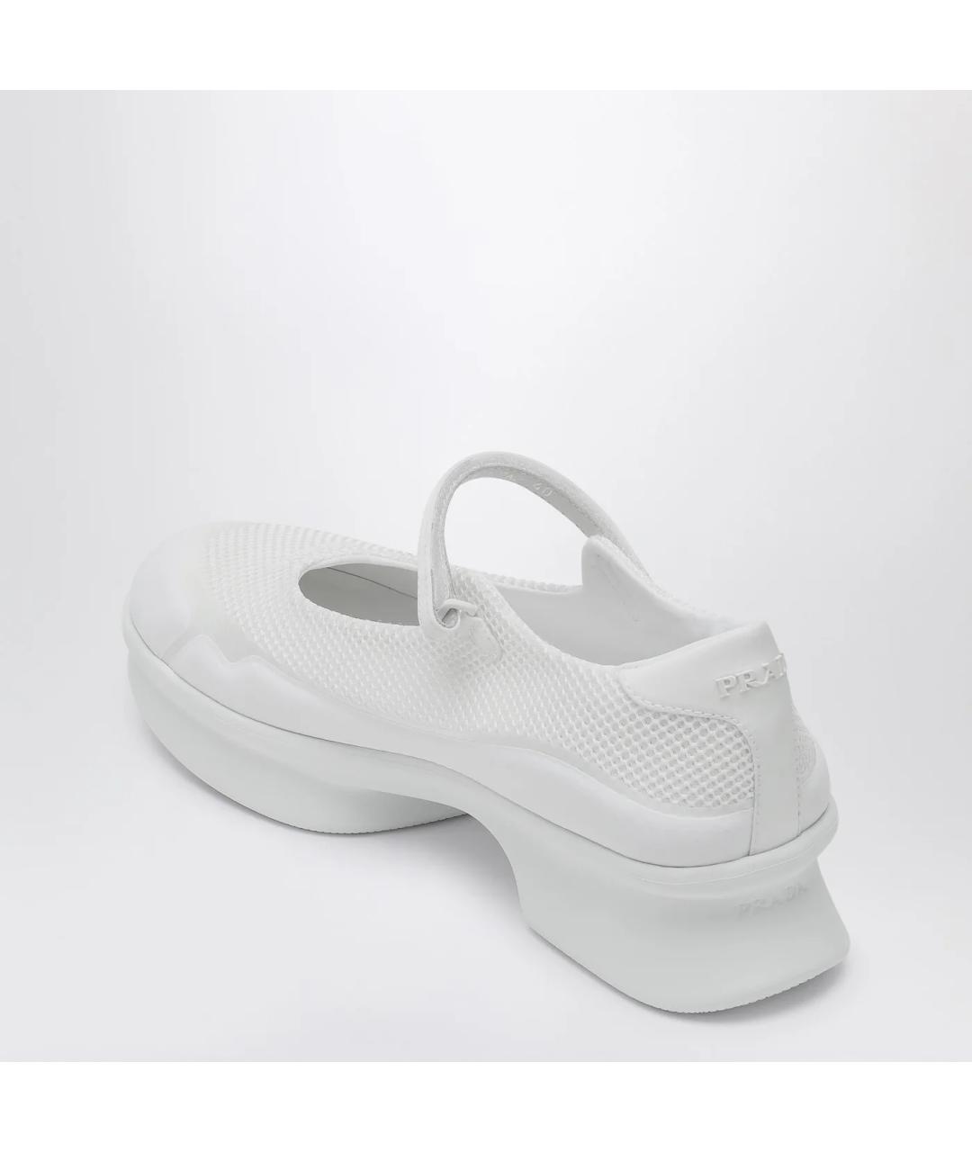 PRADA Белые текстильные балетки, фото 2