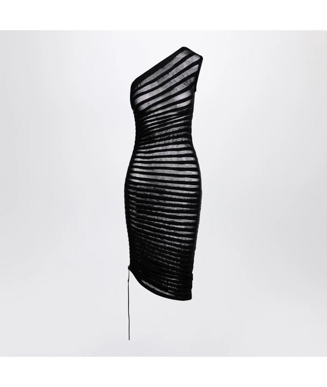 ALAIA Черное вискозное коктейльное платье, фото 3