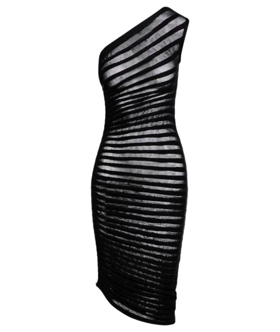 ALAIA Черное вискозное коктейльное платье, фото 1