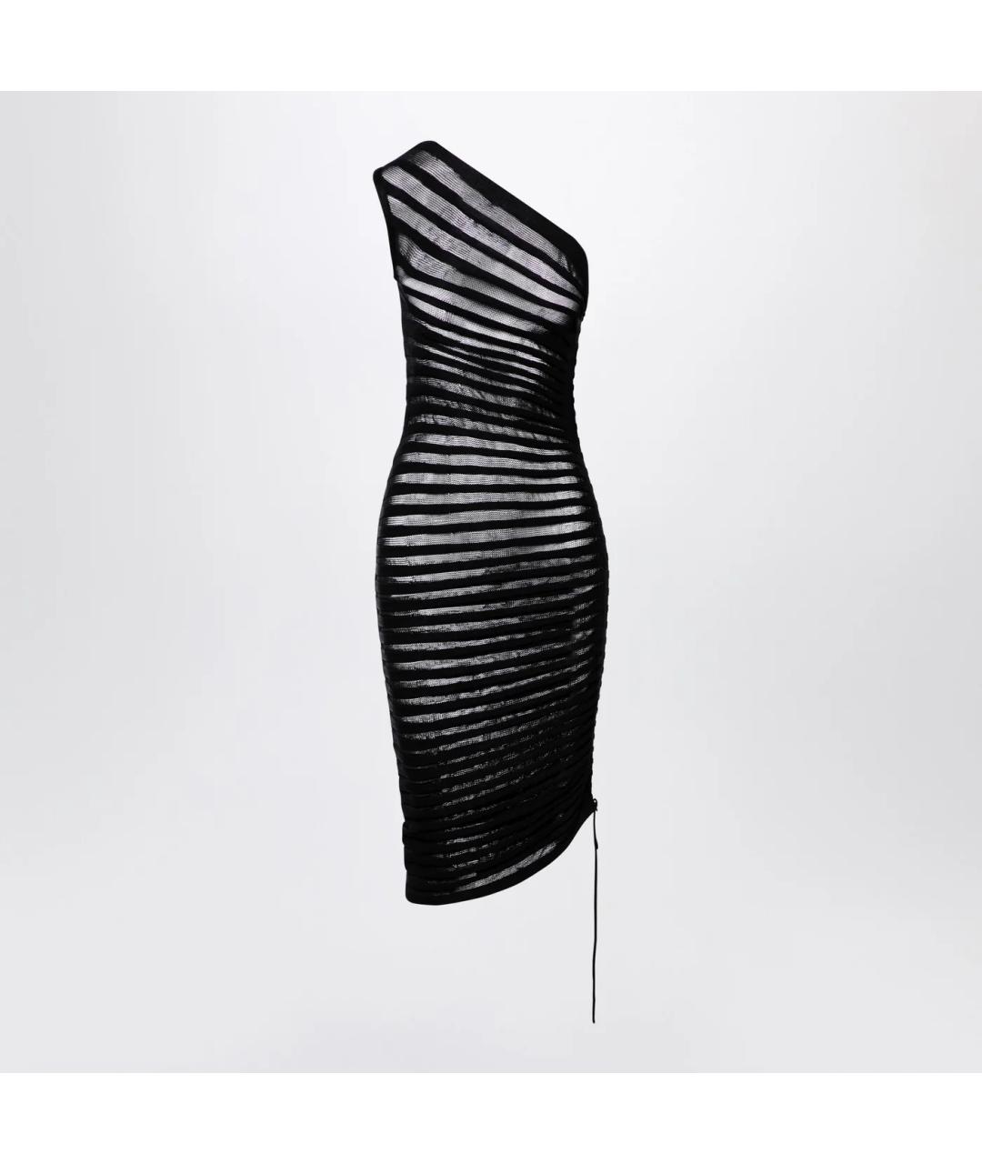 ALAIA Черное вискозное коктейльное платье, фото 2