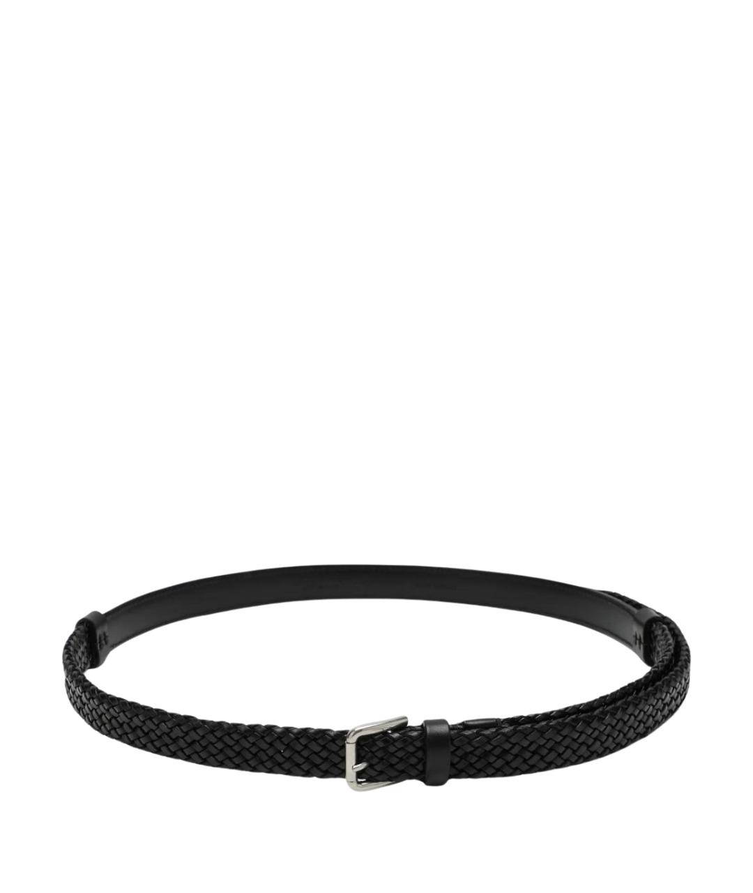 DOLCE&GABBANA Черный кожаный ремень, фото 1