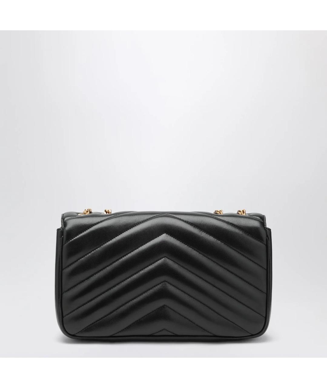 SAINT LAURENT Черная кожаная сумка через плечо, фото 2
