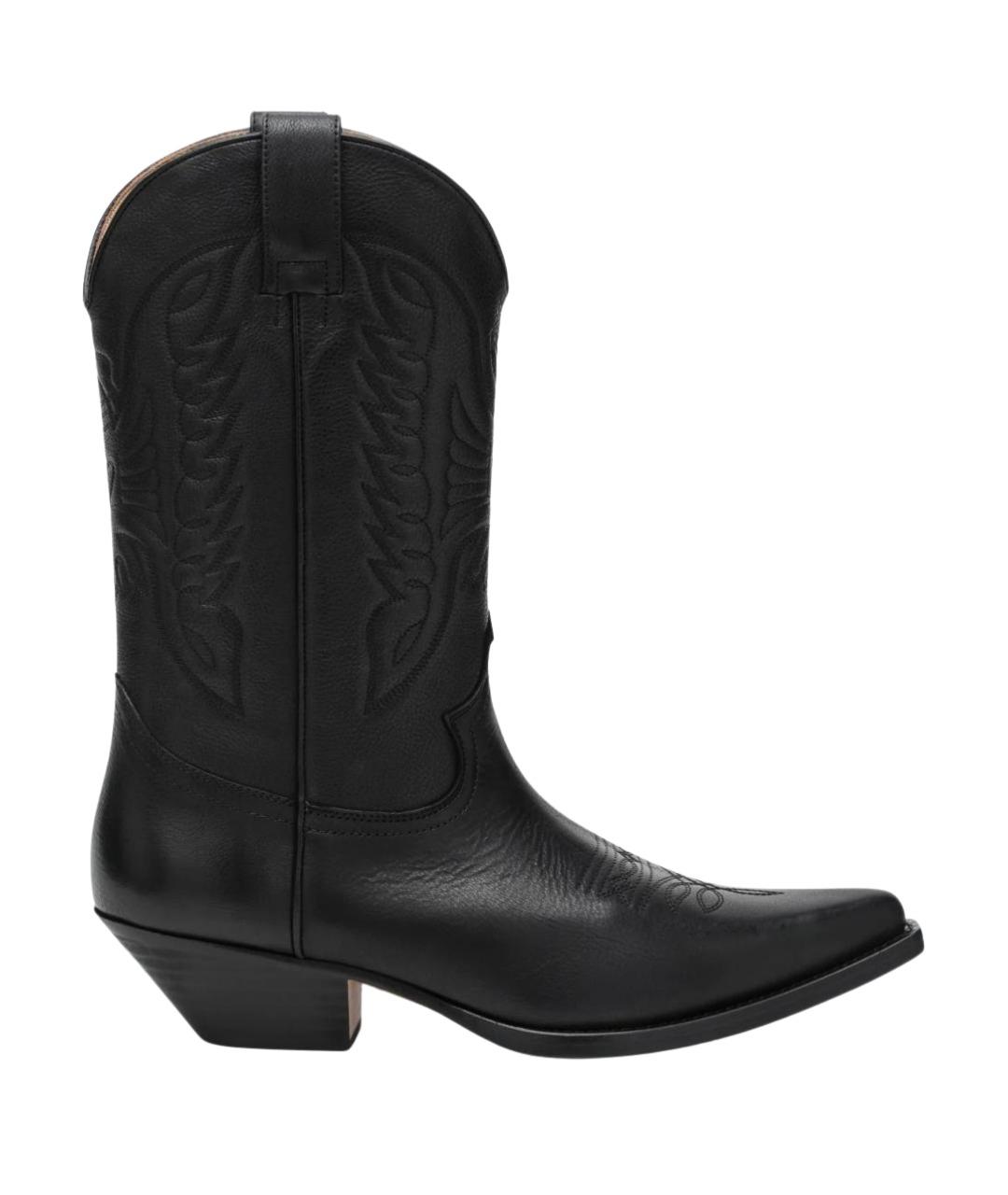 MM6 MAISON MARGIELA Черные кожаные высокие ботинки, фото 1