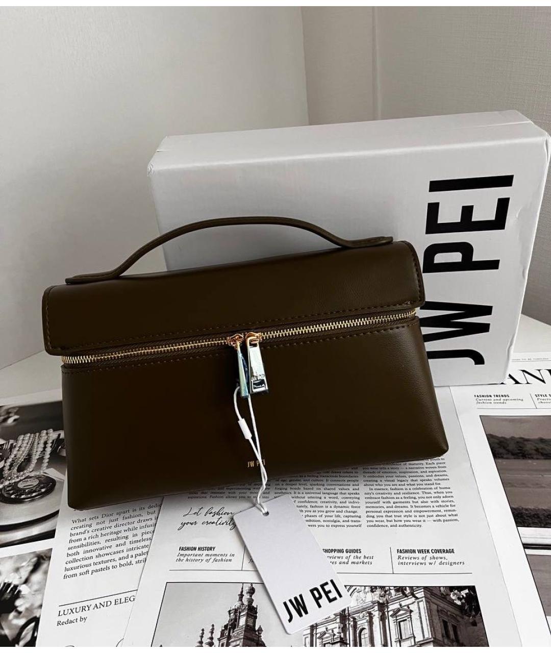 JW PEI Хаки сумка через плечо из искусственной кожи, фото 2