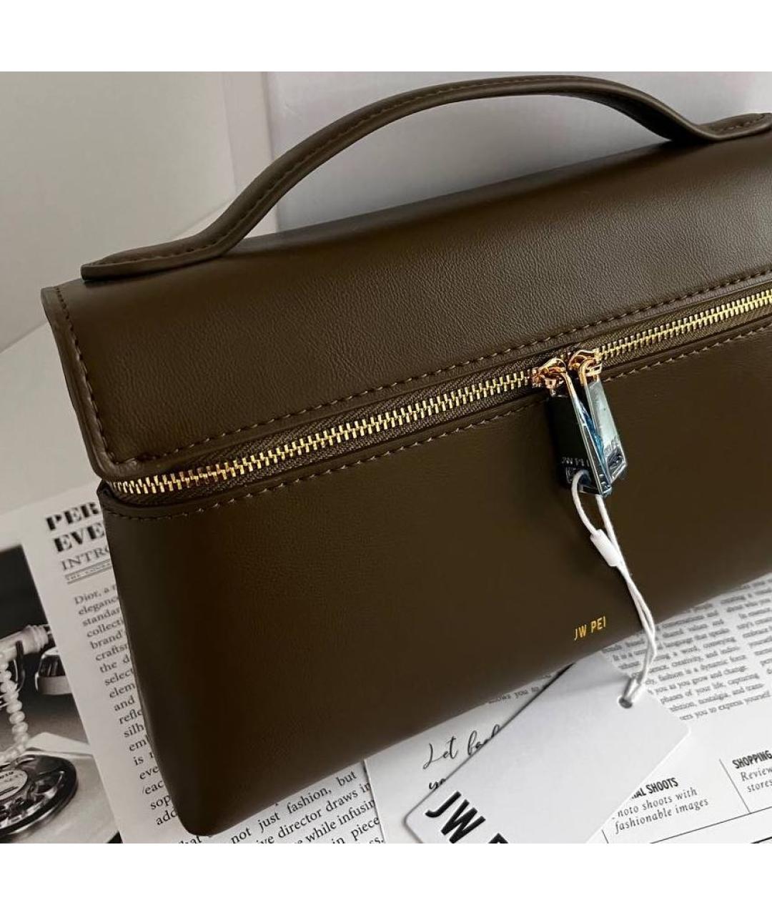 JW PEI Хаки сумка через плечо из искусственной кожи, фото 4