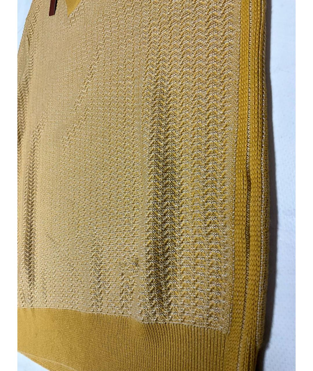LORO PIANA Желтое поло с длинным рукавом, фото 3
