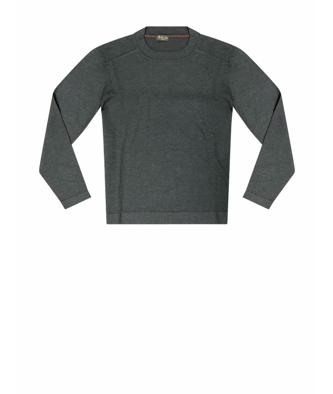 LORO PIANA Серый шерстяной джемпер / свитер, фото 1