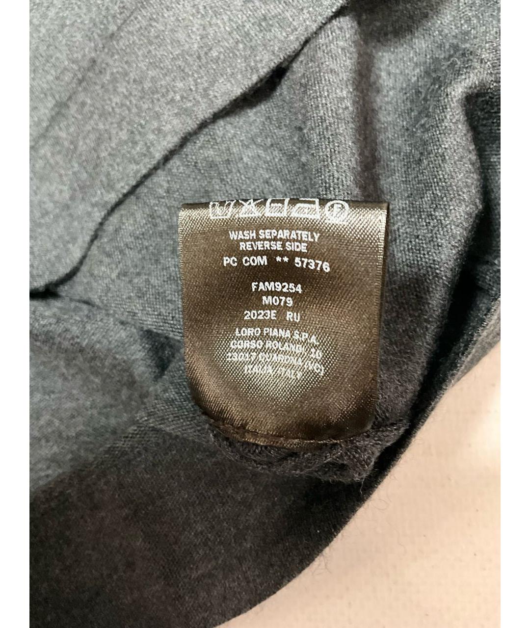 LORO PIANA Серый шерстяной джемпер / свитер, фото 5