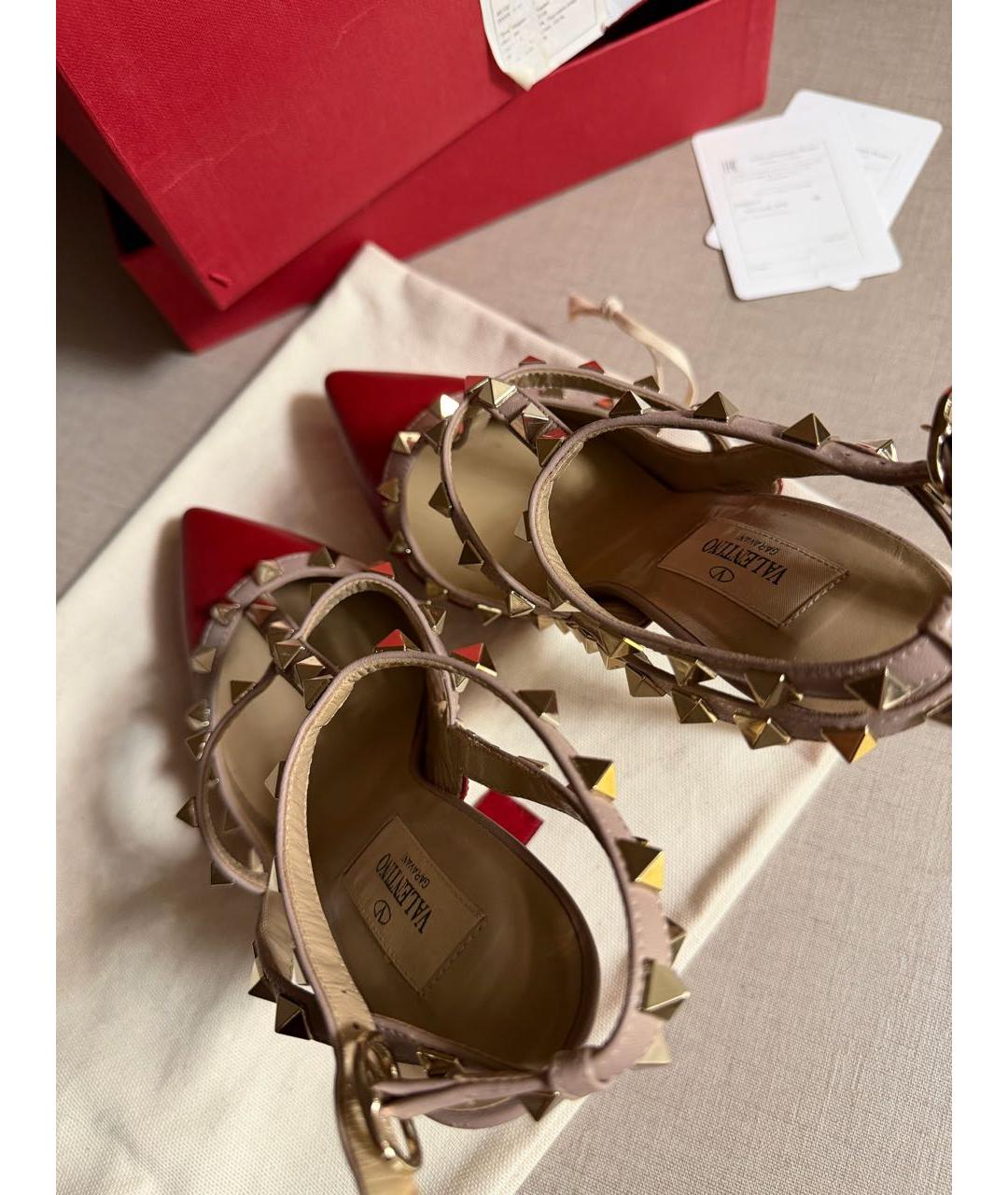 VALENTINO Красные кожаные туфли, фото 3