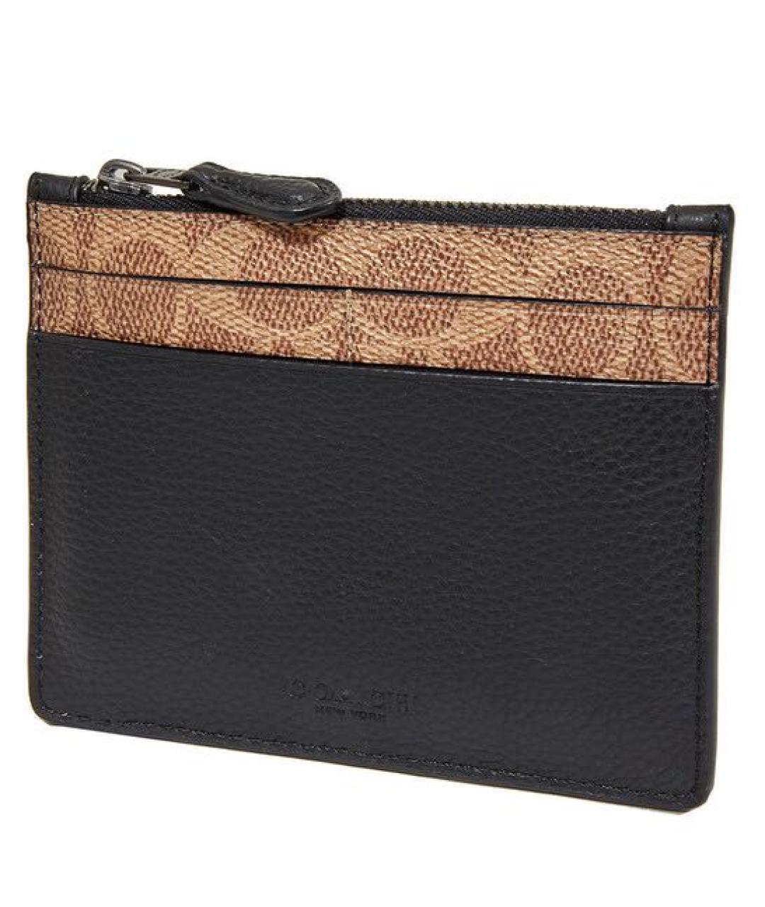 COACH Черный кожаный кардхолдер, фото 2